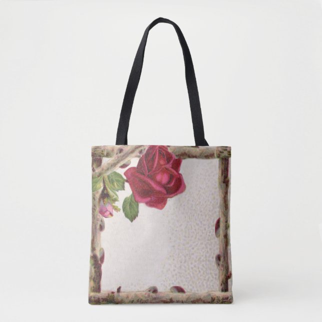 Bolsa Tote Antiguidade Vitorítica Vintage rosa rustica (Frente)