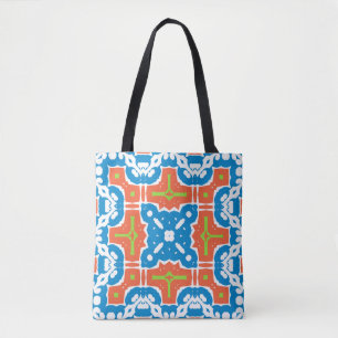 Bolsa Tote Antiquada cerâmica mexicana de talavera. Vintage s