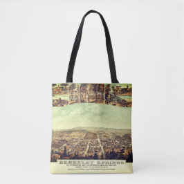 Bolsa Tote Antiquado Mapa Vintage Berkeley Primavera W.Va. 18