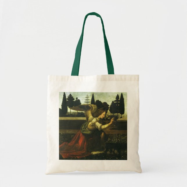 Bolsa Tote Anunciação de Leonardo da Vinci (Frente)