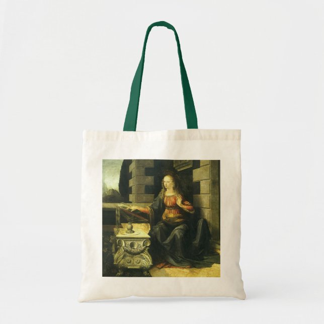 Bolsa Tote Anunciação de Leonardo da Vinci (Frente)