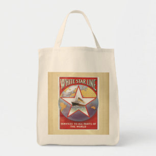 Bolsa Tote Anúncio Antigo de Cruzeiros da White Star 