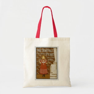 Bolsa Tote Anúncio de pasta de dente de arte francesa