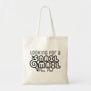 Bolsa Tote Anúncio engraçado do correspondente do snail mai
