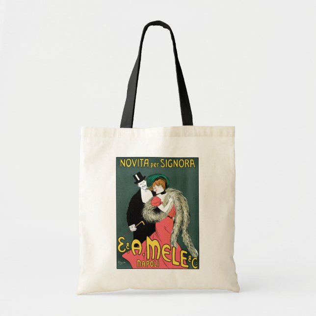 Bolsa Tote Anúncio italiano Art Nouveau Fashion (Frente)