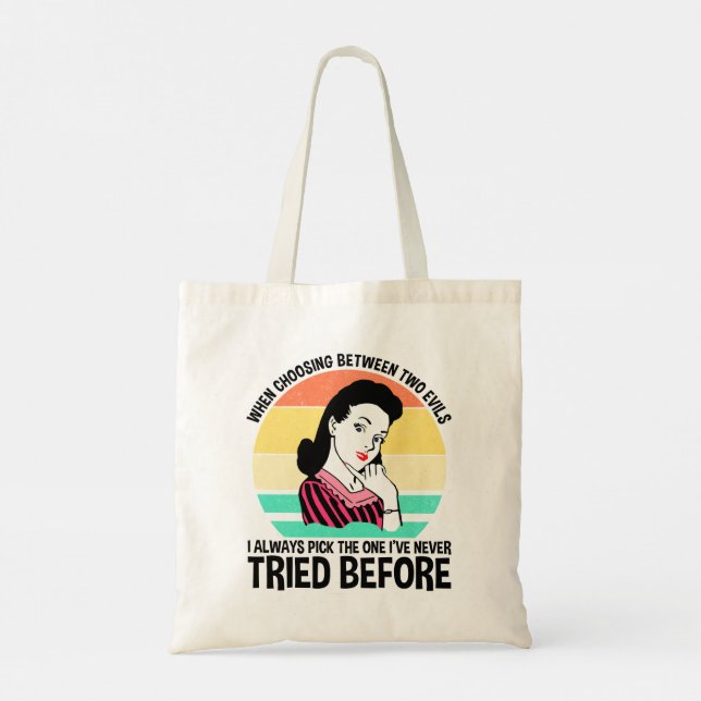 Bolsa Tote Ao Escolher Entre Dois Mau (Verso)