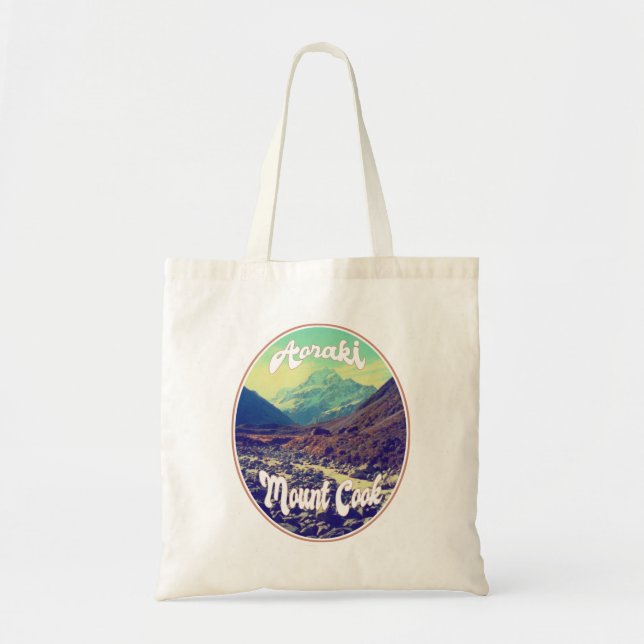 Bolsa Tote Aoraki: Monte Cook, Montanha, Nova Zelândia (Frente)