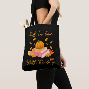 Bolsa Tote Apaixonar-Se Pela Leitura De Pumpkins De Outono