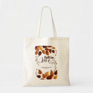 Bolsa Tote Apaixonar-Se Pelo Chá de fraldas De Folhas De Outo