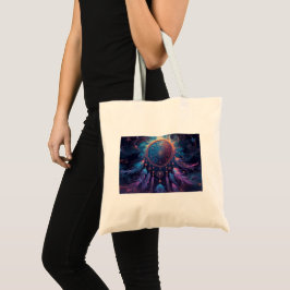 Bolsa tote apanhadora de sonhos psicodélica