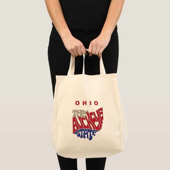 Bolsa Tote Apelido Word Art de Ohio (Frente (produto))