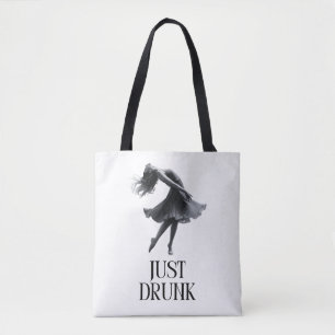 Bolsa Tote Apenas Design Embriagado   Garota Dançando Despedi