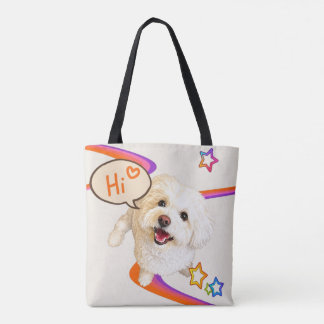 Bolsa Tote Apenas Dizendo "Oi"