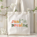 Bolsa Tote Apenas Respire a moderna tipografia Dandelion Flow<br><div class="desc">Apenas Respire a tipografia moderna Dandelion Flower Tote Bags apresenta o texto "Apenas respire" em uma tipografia moderna acentuada com uma flor de dandelion. Perfeito como presente para ela no aniversário,  Natal,  Dia de as mães,  melhores amigos,  irmãs e muito mais. Projetado pelo Evco Studio www.zazzle.com/store/evcostudio</div>