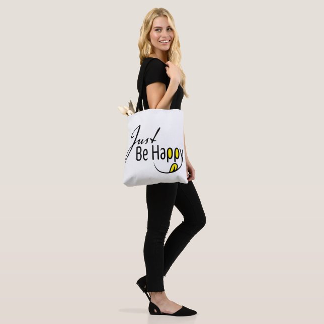 Bolsa Tote Apenas Seja Feliz (No(a) Modelo)