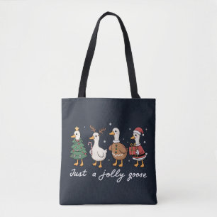 Bolsa Tote Apenas Um Natal Alegre Ganso Pato Férias Xmas 