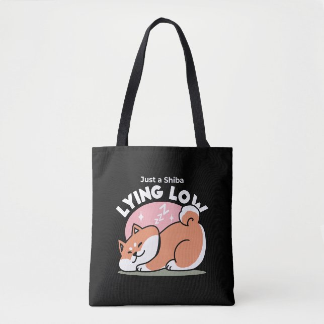 Bolsa Tote Apenas um Shiba Mente Baixo: Design de Shiba Inu C (Frente)