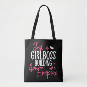 Bolsa Tote Apenas uma chefe de menina construindo seu império