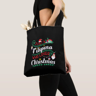 Bolsa Tote Apenas uma Filipina que ama o Natal