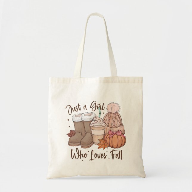 Bolsa Tote Apenas uma garota que ama a queda (Frente)
