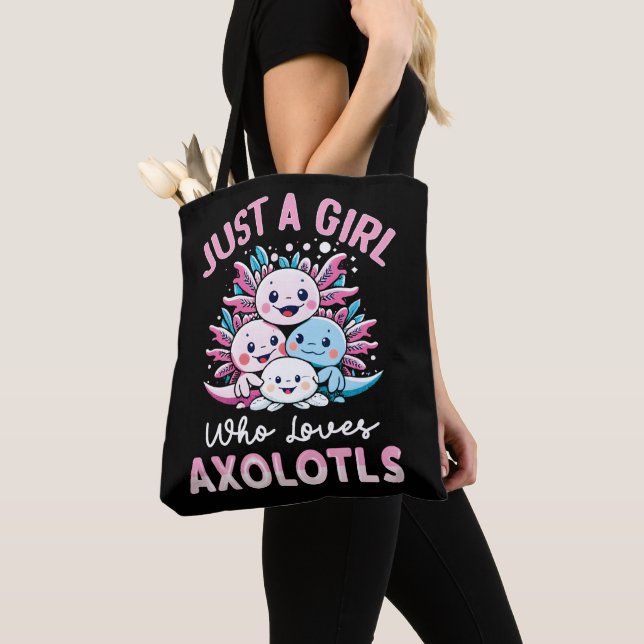 Bolsa Tote apenas uma garota que ama Axolotls (Close Up)