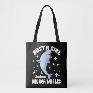 Bolsa Tote Apenas uma garota que ama baleias beluga