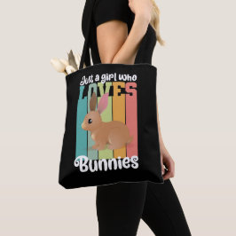 Bolsa Tote Apenas uma garota que ama Bunnies Páscoa Coelhinha