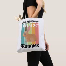 Bolsa Tote Apenas uma garota que ama Bunnies Páscoa Coelhinha