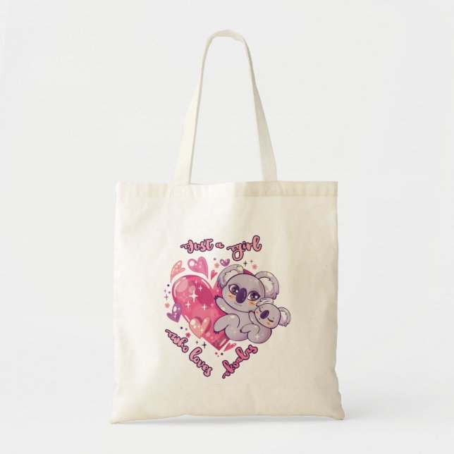 Bolsa Tote Apenas Uma Garota Que Ama Coalas (Frente)