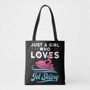 Bolsa Tote Apenas uma garota que ama esqui de jato