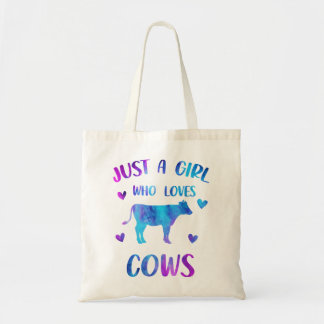 Bolsa Tote Apenas Uma Garota Que Ama Vacas Animal De Fazenda 