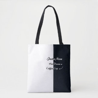 Bolsa Tote Apenas uma Mãe Café Sonho Tipografia Mínima