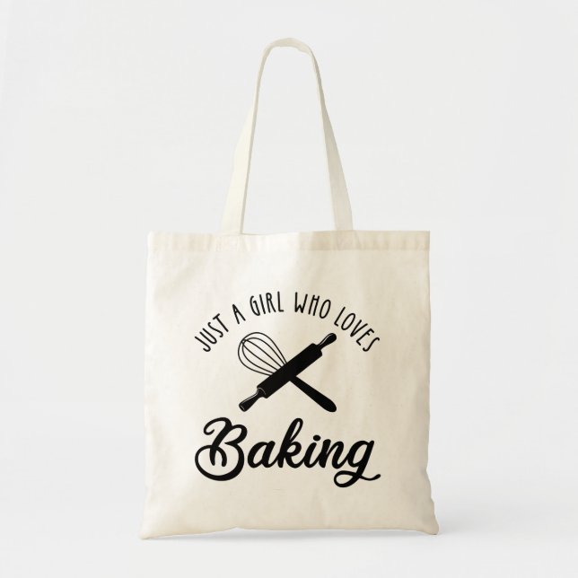 Bolsa Tote Apenas Uma Menina Que Adora Baking (Frente)
