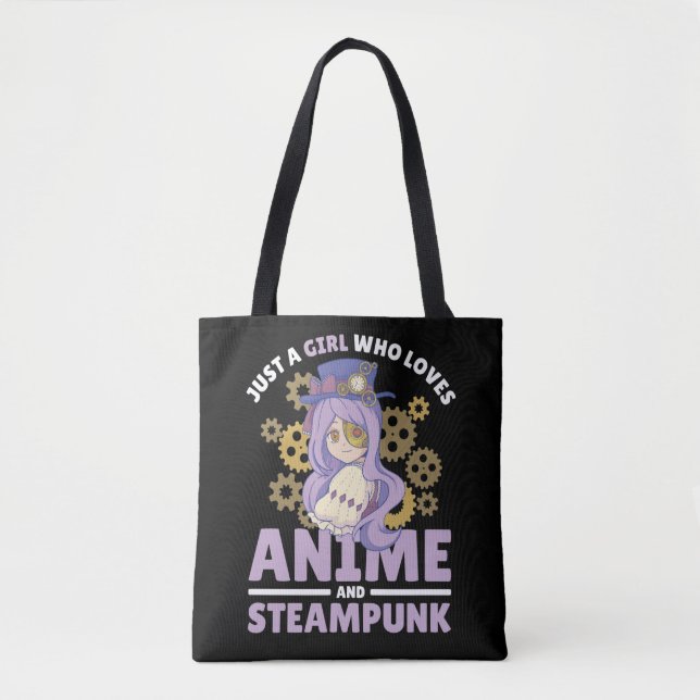 Bolsa Tote Apenas Uma Menina Que Ama Anime E Steampunk (Frente)