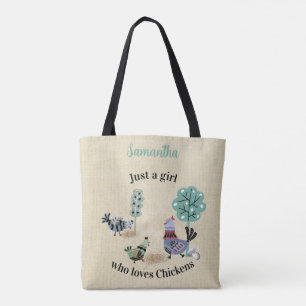Bolsa Tote Apenas Uma Menina Que Ama Arte Folclórica De Galin