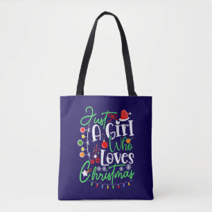 Bolsa Tote Apenas Uma Menina Que Ama O Natal-64714