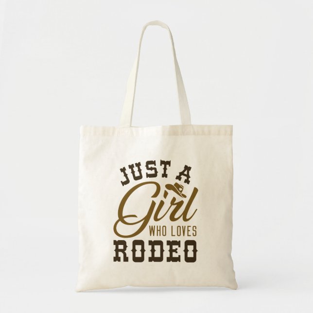 Bolsa Tote Apenas Uma Menina Que Ama O Rodeo (Frente)