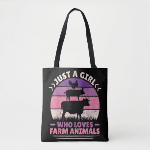 Bolsa Tote Apenas Uma Menina Que Ama Os Animais De Fazenda So