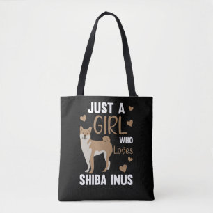 Bolsa Tote Apenas Uma Menina Que Ama Shiba Em Cachorro Bonito