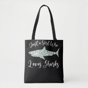 Bolsa Tote Apenas Uma Menina Que Ama Tubarões - Presente Tub