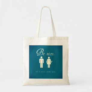 Bolsa Tote Aperfeiçoe para livros ou facas ou o que quer que