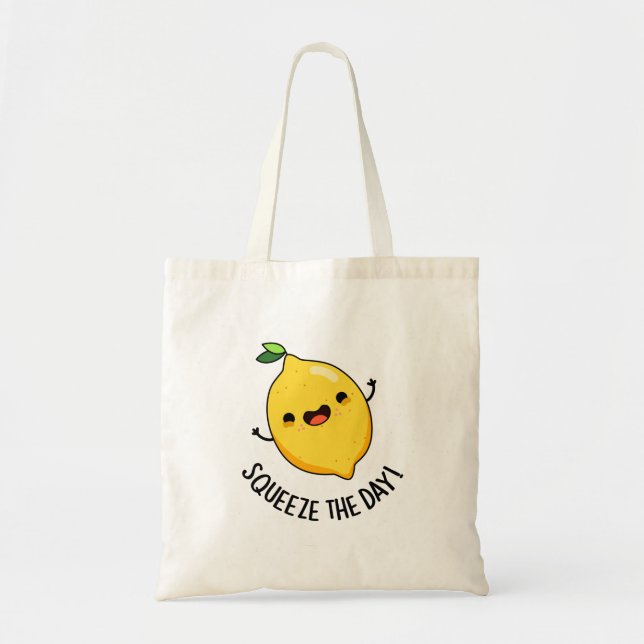 Bolsa Tote Aperte O Dia Engraçado Fruta Limão (Frente)