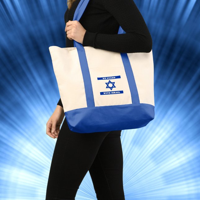 Bolsa Tote Apoiamos Israel, Ficamos com Israel (Criador carregado)