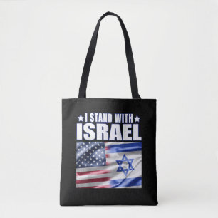 Bolsa Tote Apoio a Israel Eu Fico com Israel 