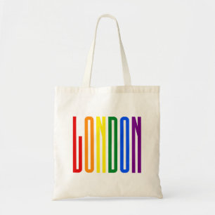 Bolsa Tote Apoio do texto LGBTQ do arco-íris do orgulho gay