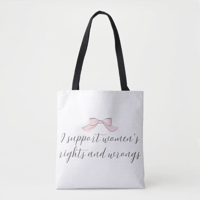 Bolsa Tote : Apoio os Direitos e os Terrors das Mulheres Arco (Frente)