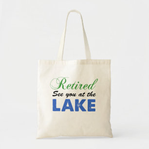 Bolsa Tote Aposentado veja-o na sacola do lago