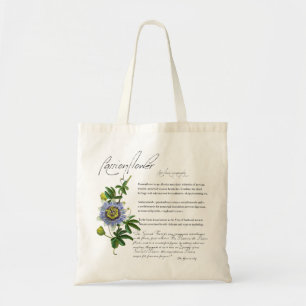 Bolsa Tote Apothecary Herbal: Passionflower   Saco Flor
