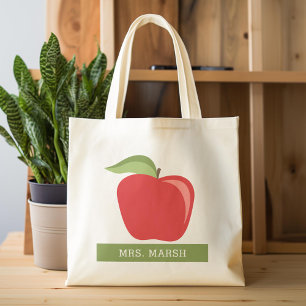 Bolsa Tote Apple de Professora Personalizada com Apple Modern