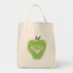 Bolsa Tote Apple & saco verdes do professor do alfabeto do